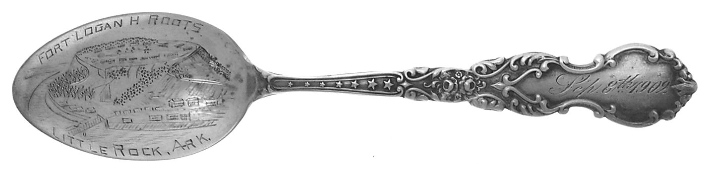 States & Cities Souvenir Spoons (Sterling) Arkanas Five O'Clock Spoon by Unknown Mfg Silver-1