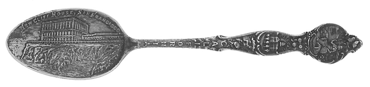 States & Cities Souvenir Spoons (Sterling) California Teaspoon by Unknown Mfg Silver-1