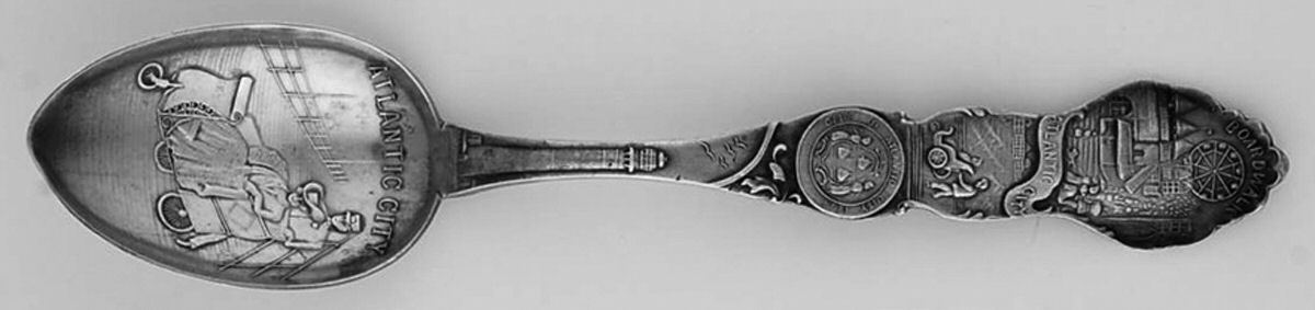 States & Cities Souvenir Spoons (Sterling) New Jersey Five O'Clock Spoon by Unknown Mfg Silver-1