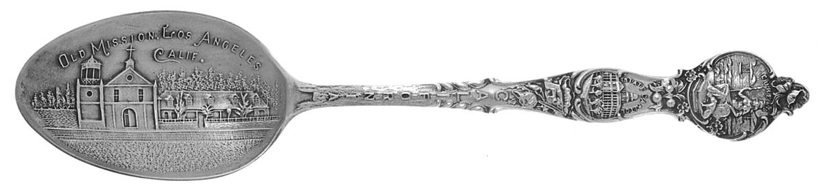 States & Cities Souvenir Spoons (Sterling) California Teaspoon by Unknown Mfg Silver-1