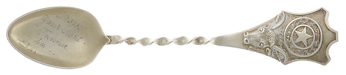 States & Cities Souvenir Spoons (Sterling) Texas Demitasse Spoon by Unknown Mfg Silver-1