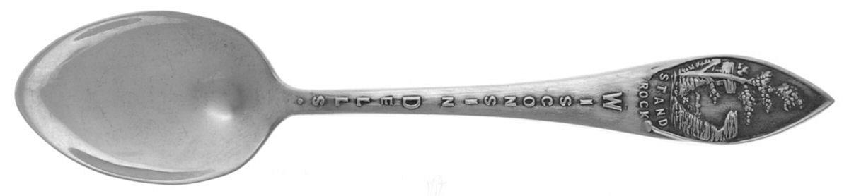 States & Cities Souvenir Spoons (Sterling) Wisconsin Demitasee Spoon by Unknown Mfg Silver-1