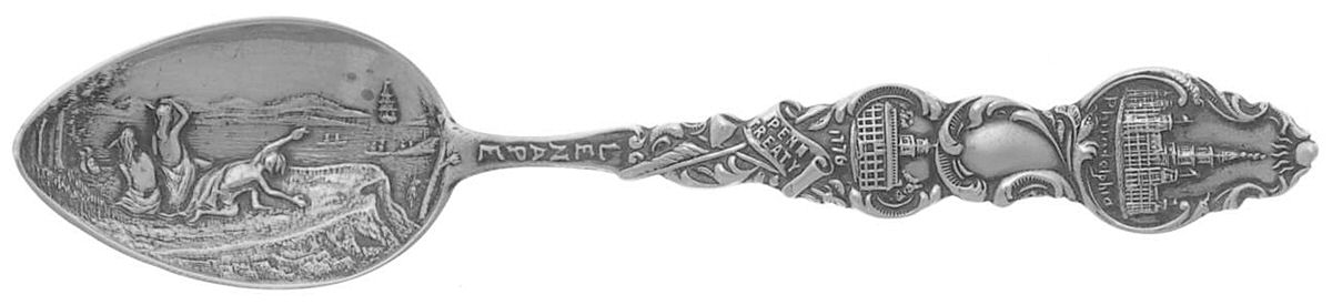 States & Cities Souvenir Spoons (Sterling) Pennsylvania Demitasse Spoon by Unknown Mfg Silver-1