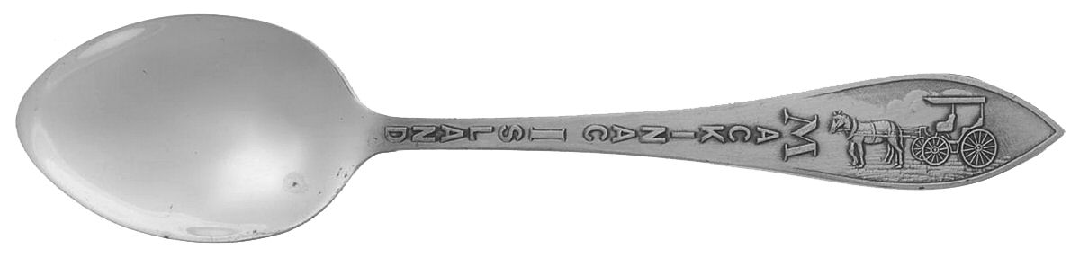 States & Cities Souvenir Spoons (Sterling) Michigan Demitasse Spoon by Unknown Mfg Silver-1