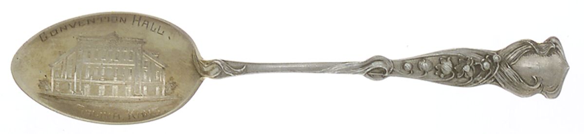 States & Cities Souvenir Spoons (Sterling) Kansas Five O'Clock Spoon by Unknown Mfg Silver-1