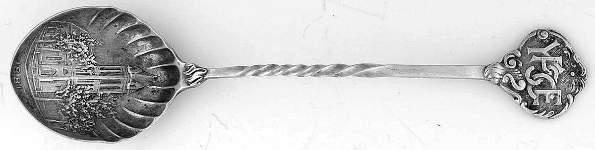 States & Cities Souvenir Spoons (Sterling) Maine Sugar Shell Spoon by Unknown Mfg Silver-1