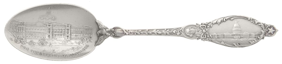 States & Cities Souvenir Spoons (Sterling) Washington DC Five O'Clock Spoon by Unknown Mfg Silver-1
