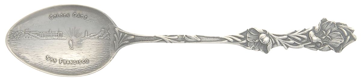 States & Cities Souvenir Spoons (Sterling) California Demitasse Spoon by Unknown Mfg Silver-1