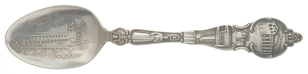 States & Cities Souvenir Spoons (Sterling) California Teaspoon by Unknown Mfg Silver-1