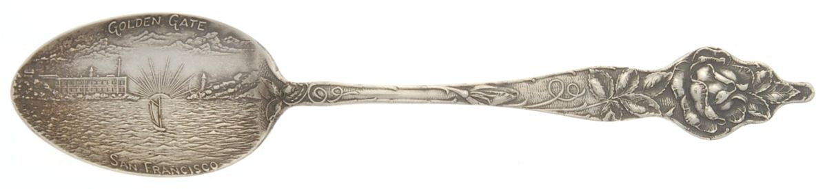 States & Cities Souvenir Spoons (Sterling) California Five O'Clock Spoon by Unknown Mfg Silver-1