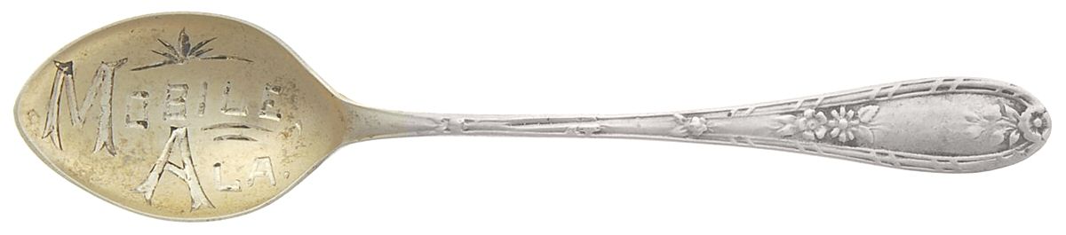 States & Cities Souvenir Spoons (Sterling) Alabama Demitasse Spoon by Unknown Mfg Silver-1