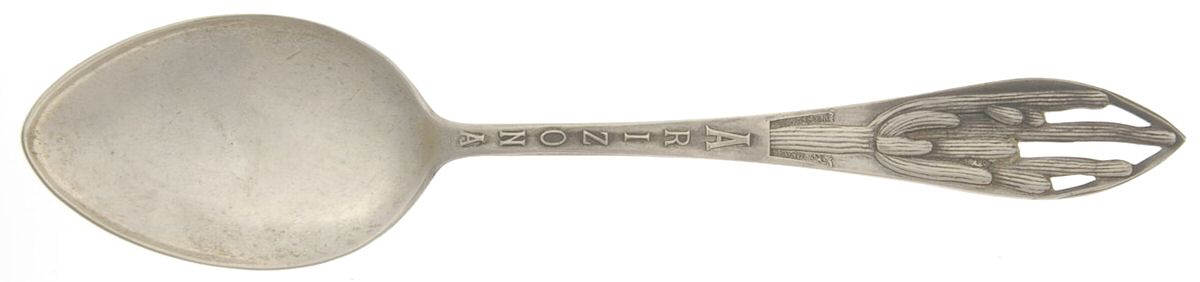 States & Cities Souvenir Spoons (Sterling) Arizona Teaspoon by Unknown Mfg Silver-1