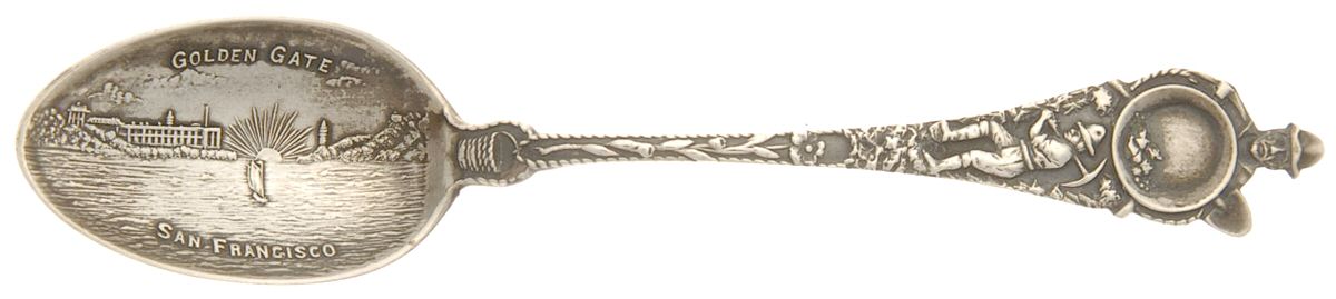 States & Cities Souvenir Spoons (Sterling) California Demitasse Spoon by Unknown Mfg Silver-1