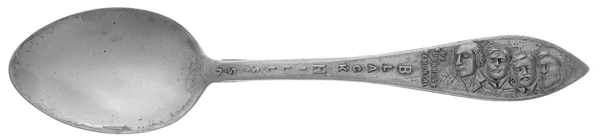 States & Cities Souvenir Spoons (Sterling) South Dakota Demitasse Spoon by Unknown Mfg Silver-1