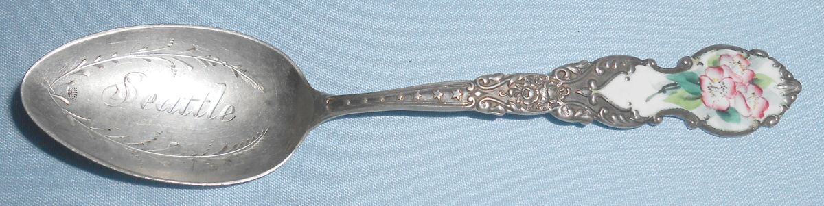 States & Cities Souvenir Spoons (Sterling) Washington Five O'Clock Spoon by Unknown Mfg Silver-1