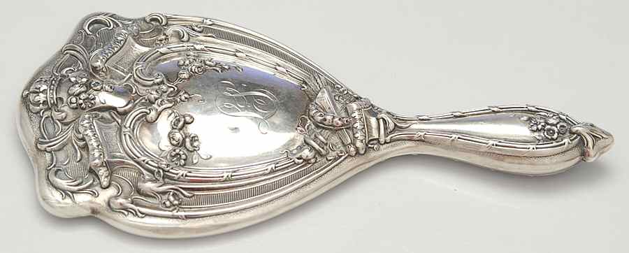 2400 (Sterling, Hollowware) Mirror with Handle by Unknown Manufacturer-1