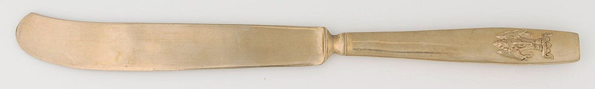UNF1340 (Brass) New French Solid Knife by Unknown Mfg Silver-1