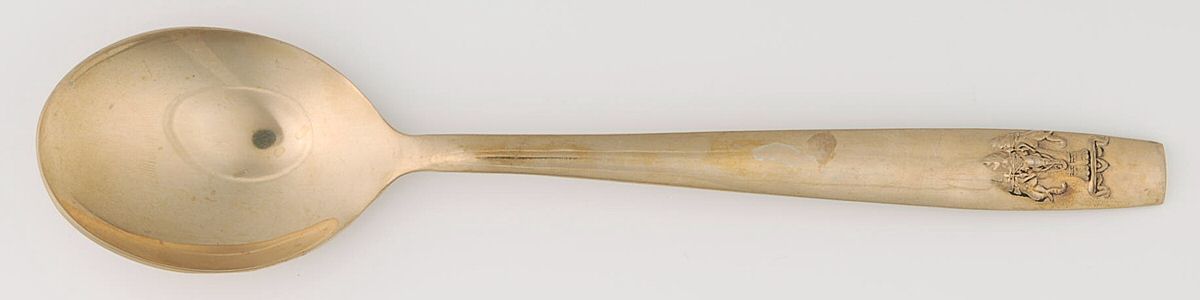 UNF1340 (Brass) Tablespoon (Serving Spoon) by Unknown Mfg Silver-1