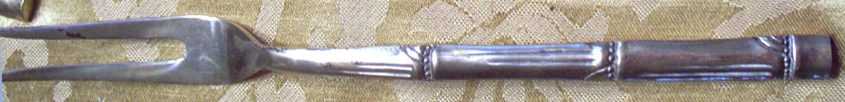 UNF1980 (Bronzeware) Small Steak Carving Fork with Stainless Prongs by Unknown Mfg Silver-1