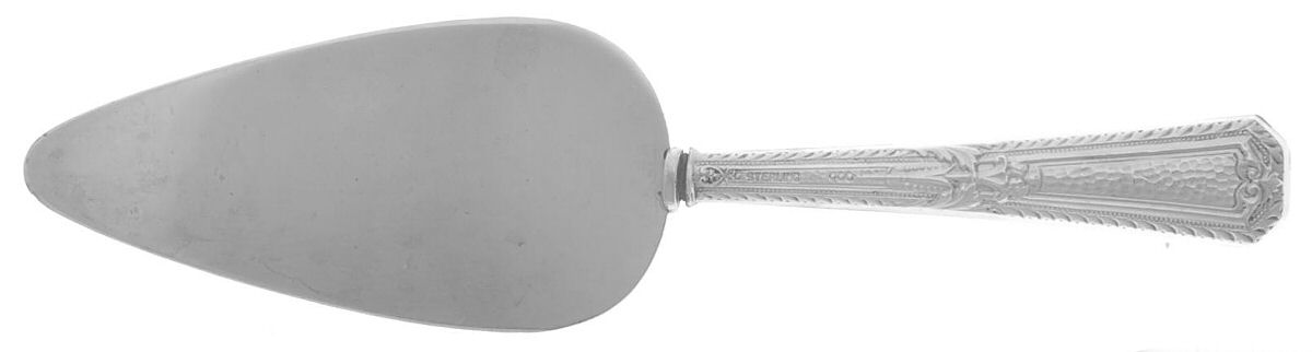 UNF1234-Hammered (Sterling) Cheese Server with Stainless Blade by Unknown Mfg Silver-1