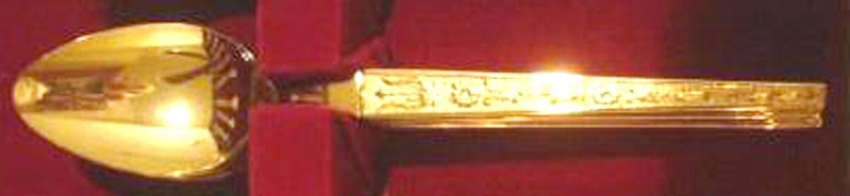 Mediterranean (Gold Electroplate) Place/Oval Soup Spoon by Unknown Mfg Silver-1