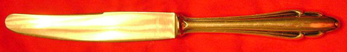 UNF1991(Silverplate) Modern Solid Knife by Unknown Mfg Silver-1