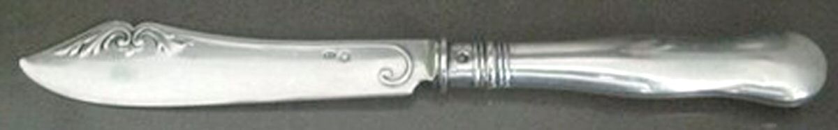 800-133 (Sterling) Individual Hollow Handle Fish Knife-Sterling Blade by Unknown Mfg Silver-1