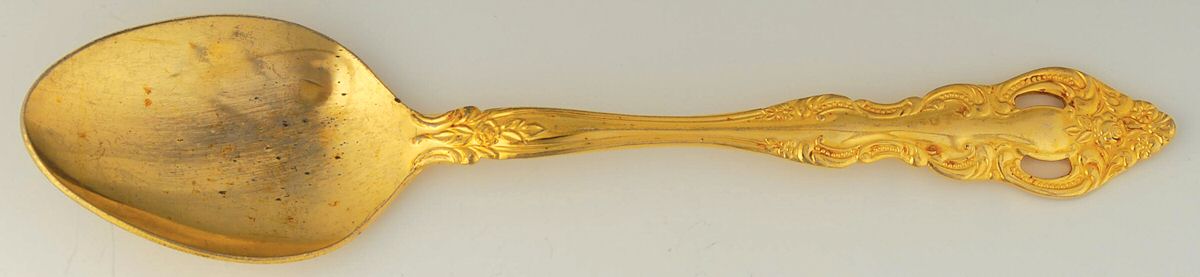 Royal Splendor (Gold Electroplate) Place/Oval Soup Spoon by Unknown Mfg Silver-1