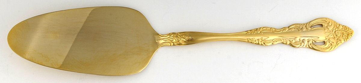 Royal Splendor (Gold Electroplate) Solid Pie Server by Unknown Mfg Silver-1