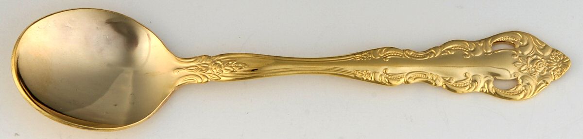 Royal Splendor (Gold Electroplate) Sugar Spoon by Unknown Mfg Silver-1