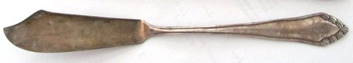 UNF1364 (Silverplate) Flat Handle Master Butter Knife by Unknown Mfg Silver-1