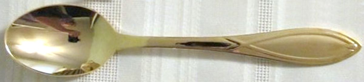 UNF1533 (Gold Electroplate) Place/Oval Soup Spoon by Unknown Mfg Silver-1