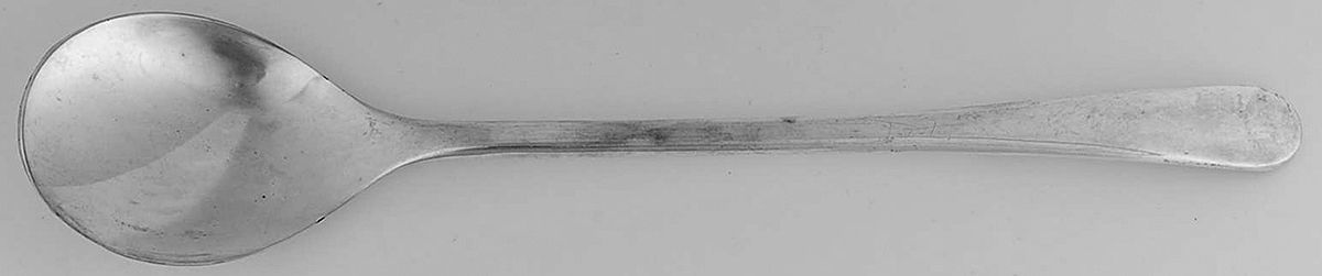 UNF1378 (Silverplate) Solid Salad Serving Spoon by Unknown Mfg Silver-1