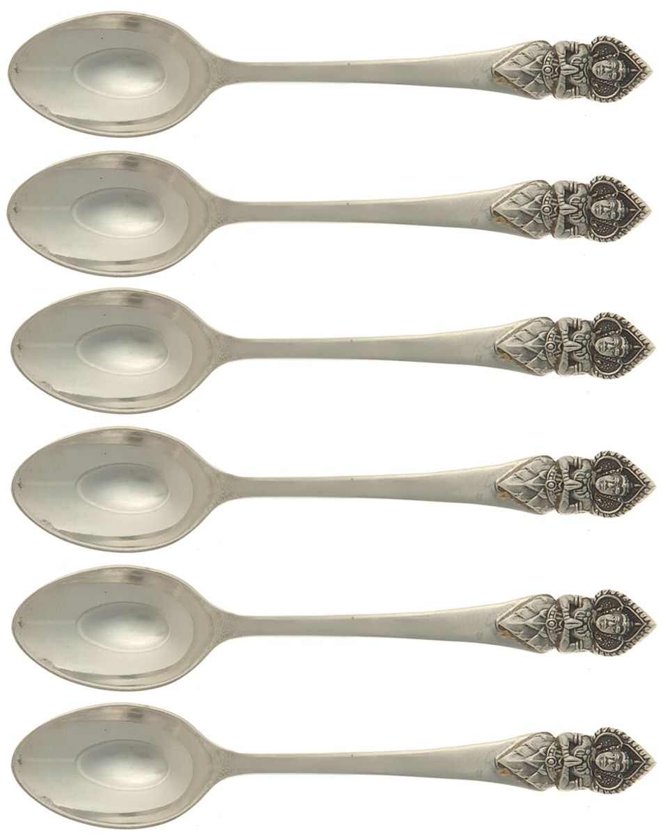UNF1380 (Sterling) (Set of 6) Demitasse Spoons by Unknown Mfg Silver-1