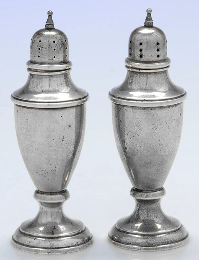 87 (Sterling, Hollowware) Salt and Pepper Set by Unknown Manufacturer-1