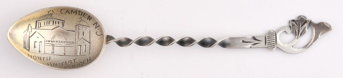 Sterling Souvenir Spoons New Jersey Demitasse Spoon by Unknown Mfg Silver-1