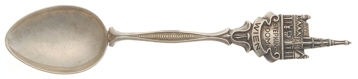 Austria Souvenir Spoons (Sterling) Austria Demitasse Spoon by Unknown Mfg Silver-1