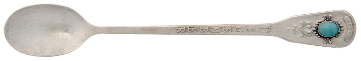 Birth Stones (Sterling) Infant Feeding Spoon by Unknown Mfg Silver-1