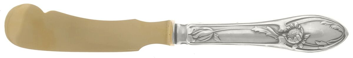 UNF1393 (Sterling) Cheese Spreader & Silverplate Blade by Unknown Mfg Silver-1