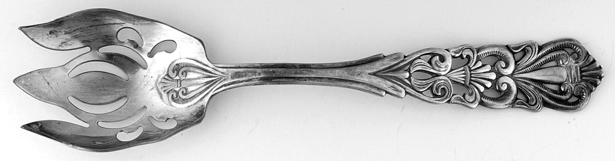 UNF2025 (Silverplate) Solid Salad Serving Fork by Unknown Mfg Silver-1