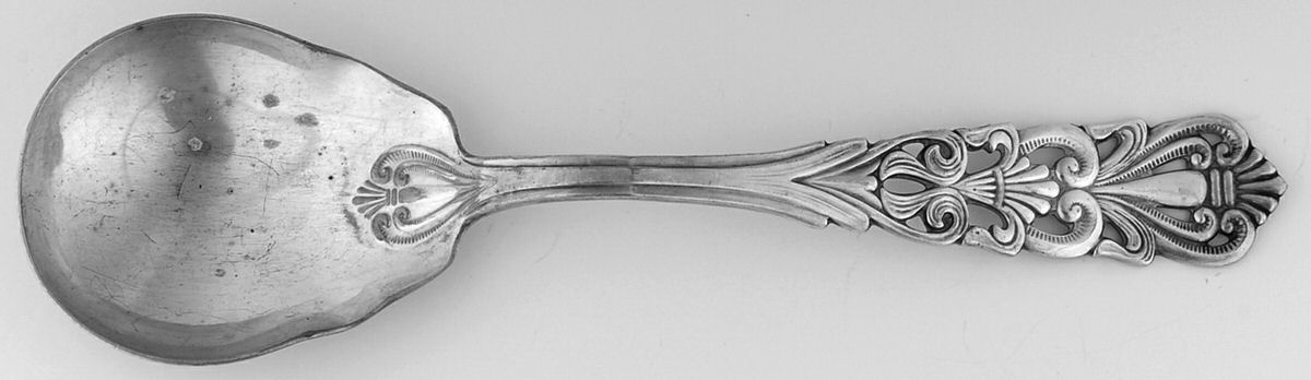UNF2025 (Silverplate) Solid Salad Serving Spoon by Unknown Mfg Silver-1