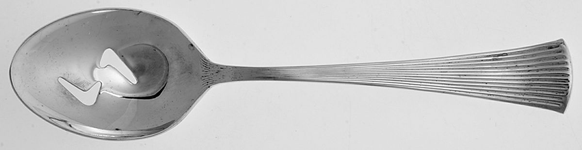 UNF2031 (Silverplate) Pierced Tablespoon (Serving Spoon) by Unknown Mfg Silver-1