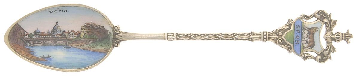 Italy Souvenir Spoons (Sterling) Italy Five O'Clock Spoon by Unknown Mfg Silver-1