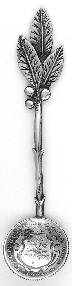Costa Rica Coin Flatware Demitasse Spoon by Unknown Mfg Silver-1