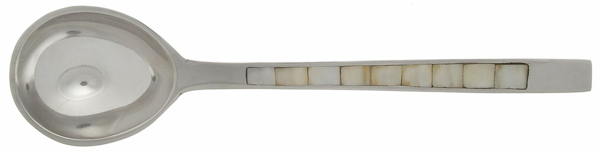 Aluminum Flatware Solid Salad Serving Spoon by Unknown Mfg Silver-1