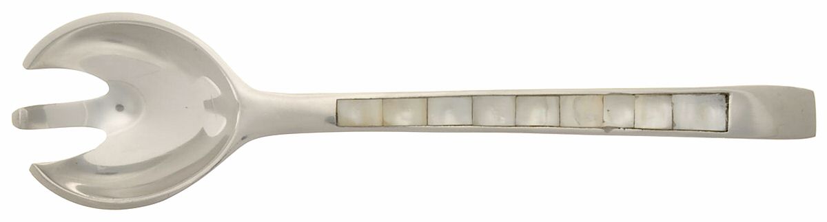 Aluminum Flatware Solid Salad Serving Fork by Unknown Mfg Silver-1