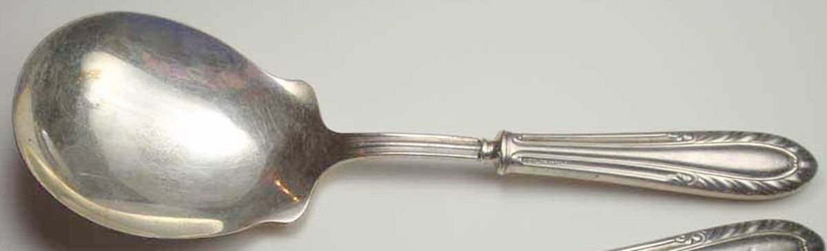 UNF1420 (Sterling) Hollow Handle Berry/Casserole Spoon by Unknown Mfg Silver-1