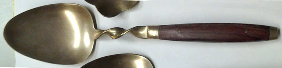 UNF1421 (Bronzeware) Tablespoon (Serving Spoon) by Unknown Mfg Silver-1