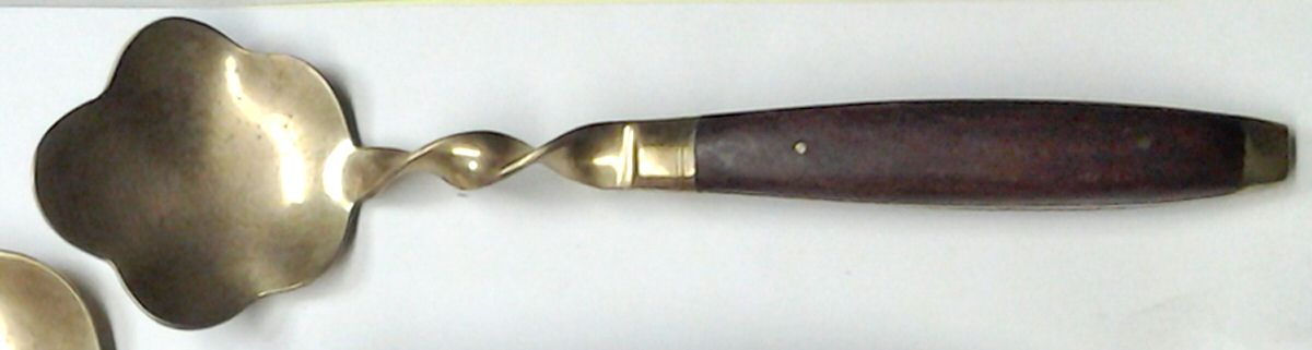 UNF1421 (Bronzeware) Sugar Spoon by Unknown Mfg Silver-1