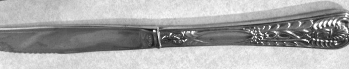 UNF1422 (Gold Electroplate) Modern Hollow Knife by Unknown Mfg Silver-1